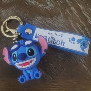 STITCH Keychain Purse Bag Charm 3D Character Keys